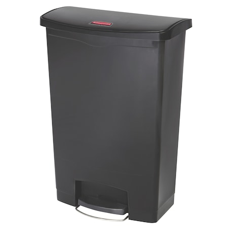 Rubbermaid Commercial Slim Jim Resin Step-On Container, Front Step Style, 24 gal, Black 1883615